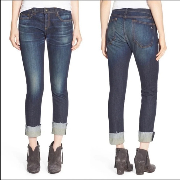 Rag & Bone Dre Slim Boyfriend Jeans Yesler Denim Casual Women’s 25 - Picture 1 of 11